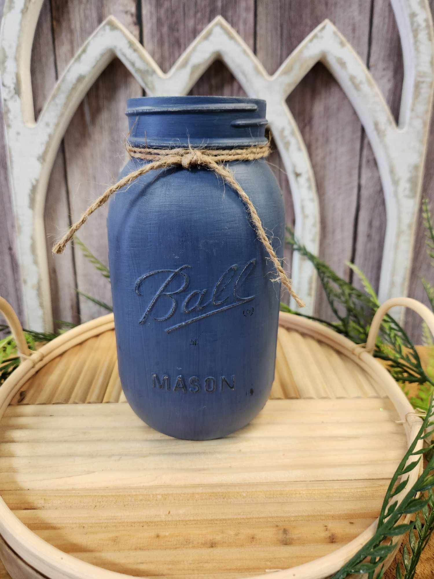 Quart jar - Painted Coastal Blue