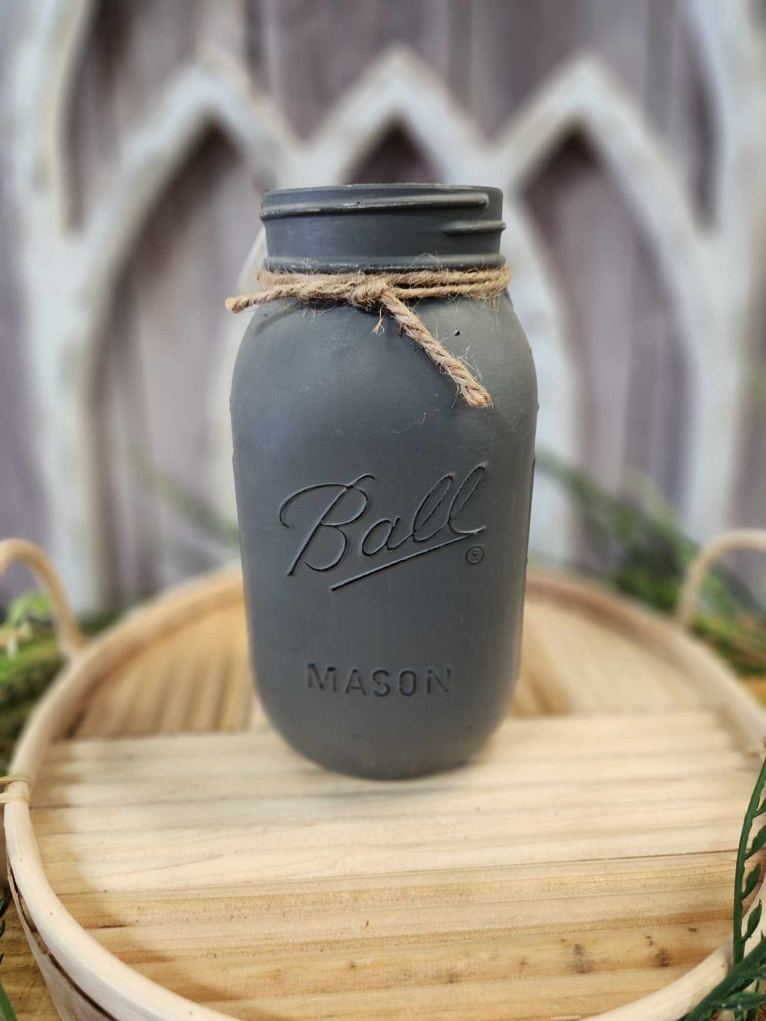 Quart Jar - Painted Charcoal