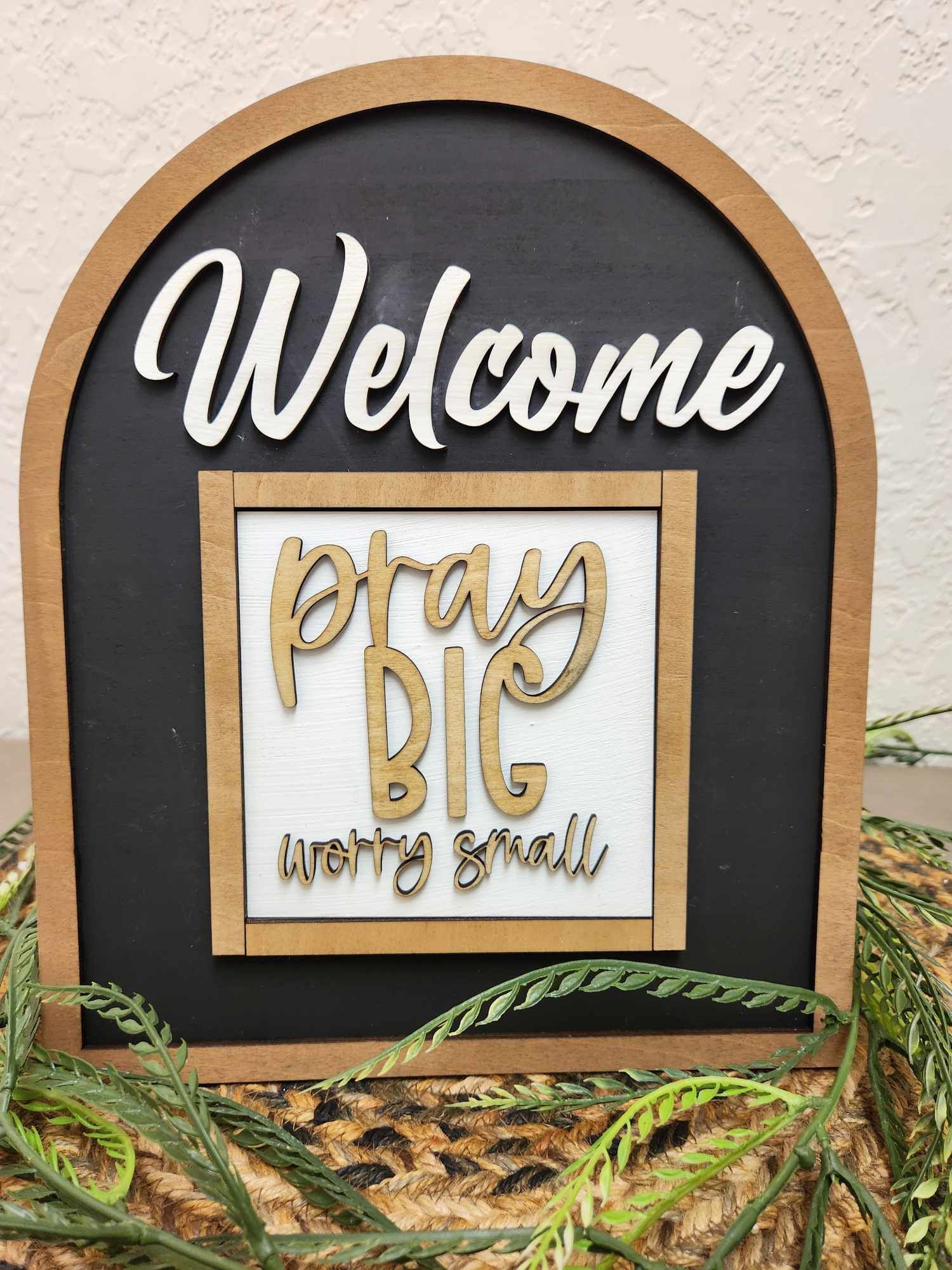 HOME changeout square, blended & blessed changeout square, always better together change out square, Pray Big worry small changeout square