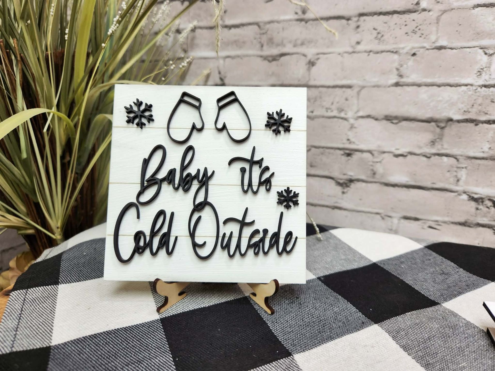 Baby its cold outside Change Out Square, Baby its cold outside decor, Baby its cold outside tiered tray decor, Baby its cold outside dough bowl décor