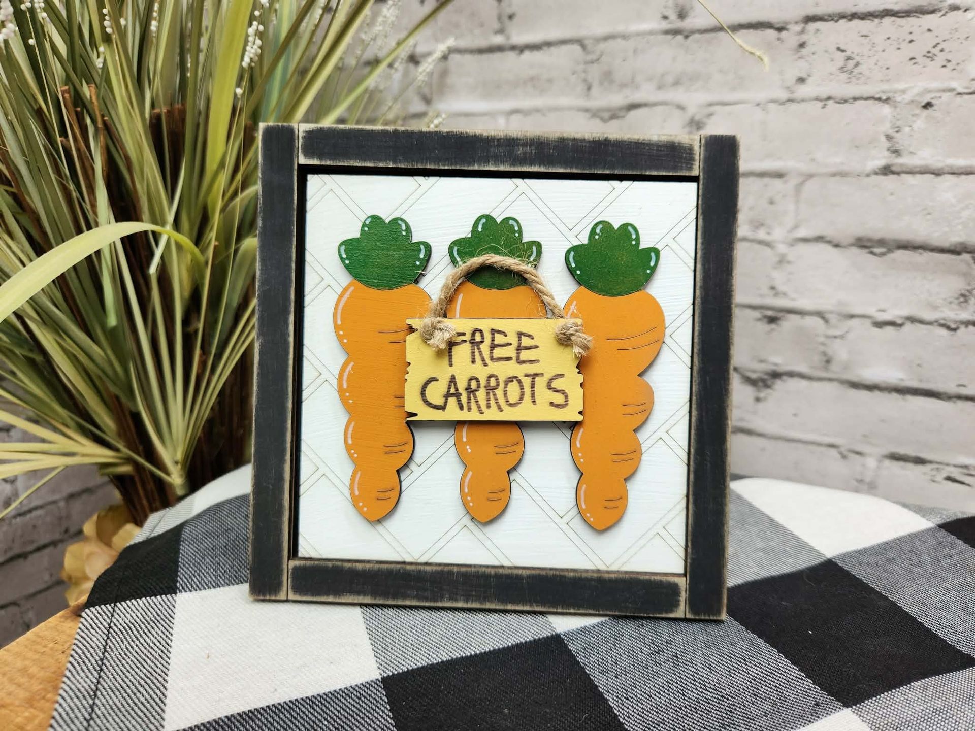 Free carrots Change Out Square, Easter decor, Easter tiered tray decor, Easter dough bowl décor