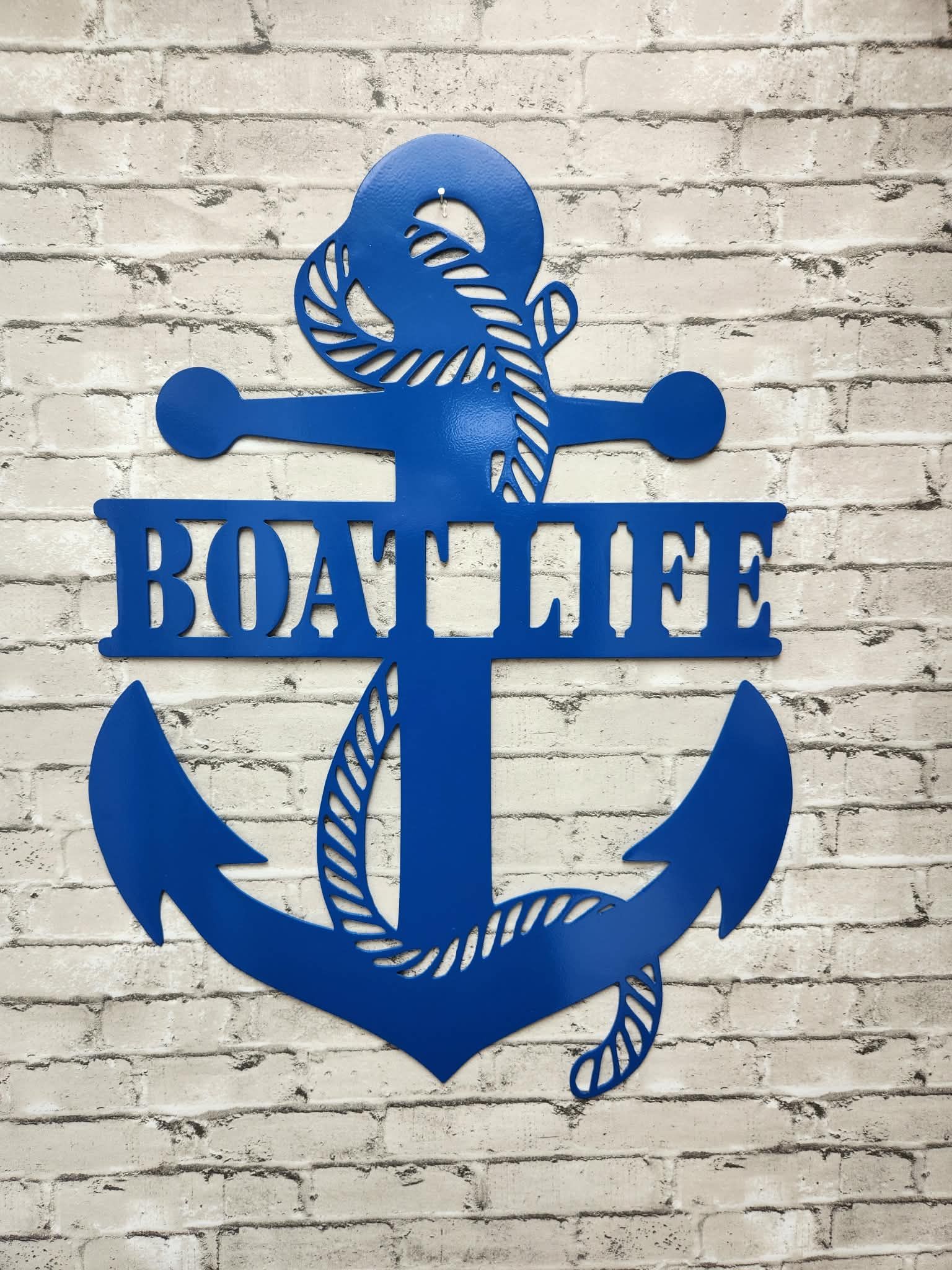 Boat Life with anchor Metal wall sign - Boating, Anchor - Home decor, metal art, metal signs