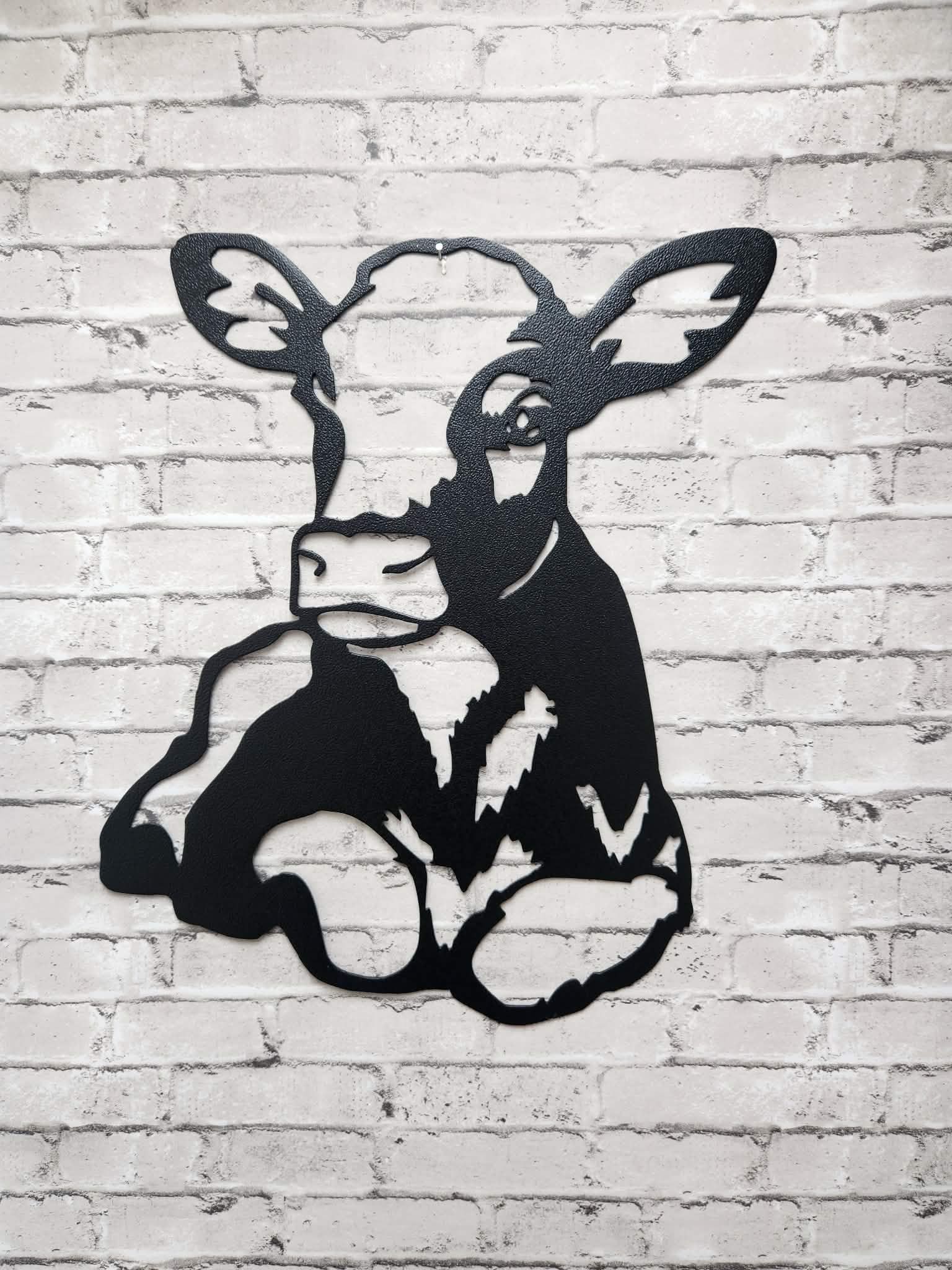 Calf Metal wall Sign- Home decor, Calf metal wall art, custom metal art, metal art, metal sign, farming metal sign