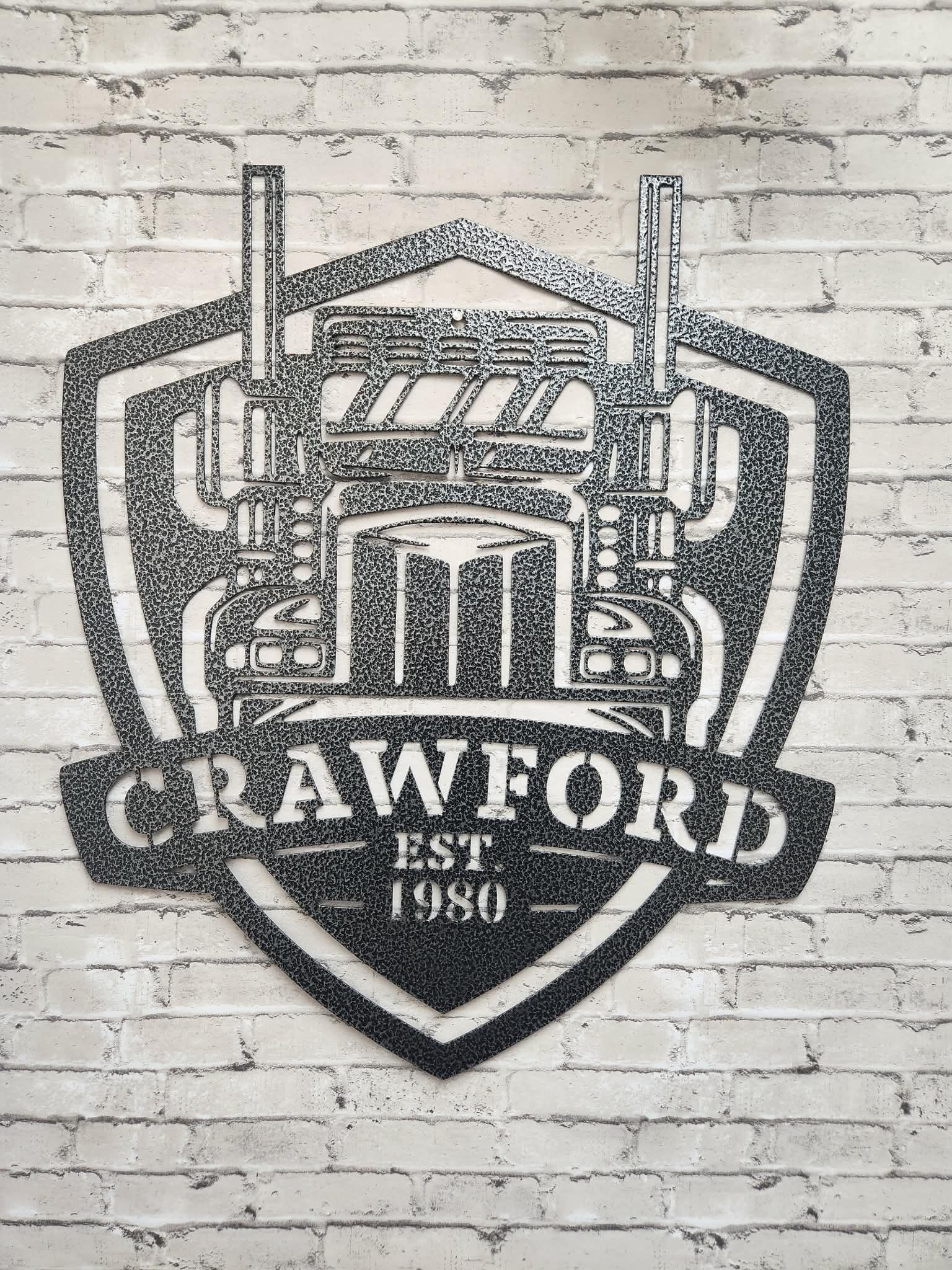 Trucking, trucker, shop, garage, wall, custom, home decor, metal art