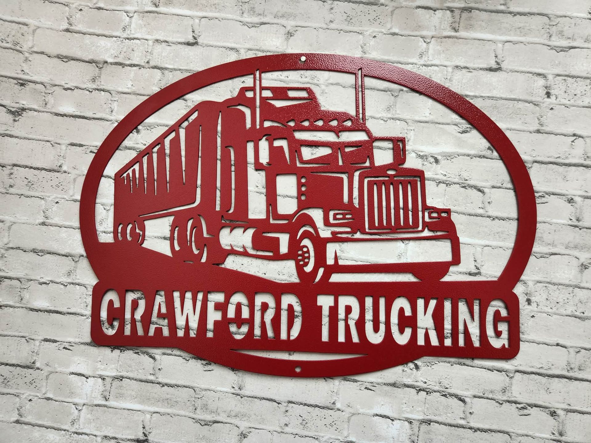 Trucking, trucker, shop, garage, custom, home decor, metal art