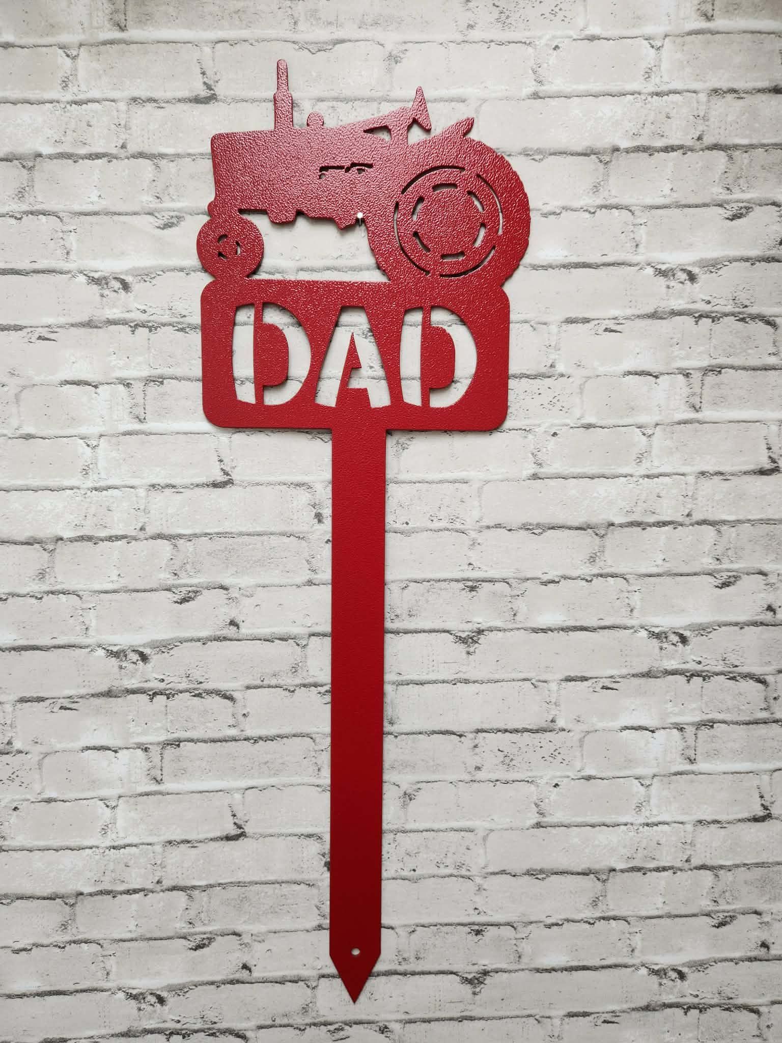 Memorial, Dad, Tractor, Farmall, Metal Stake, Metal Art, Plasma Cut, metal memorial stake, Cemetery marker