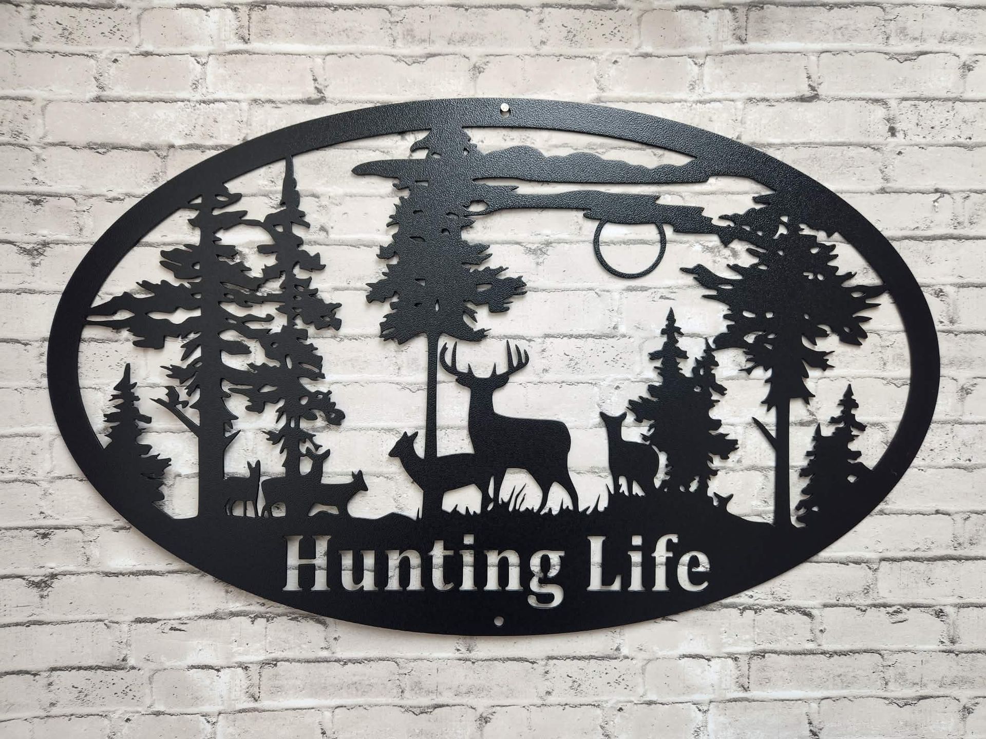 Hunting Life Metal wall Sign- Home decor, Deer metal wall art, metal art, metal sign