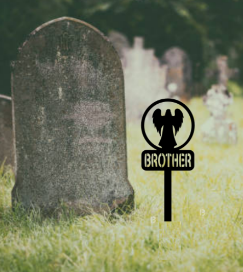 Memorial, Brother, Angel cemetery - Home decor, metal art, metal signs