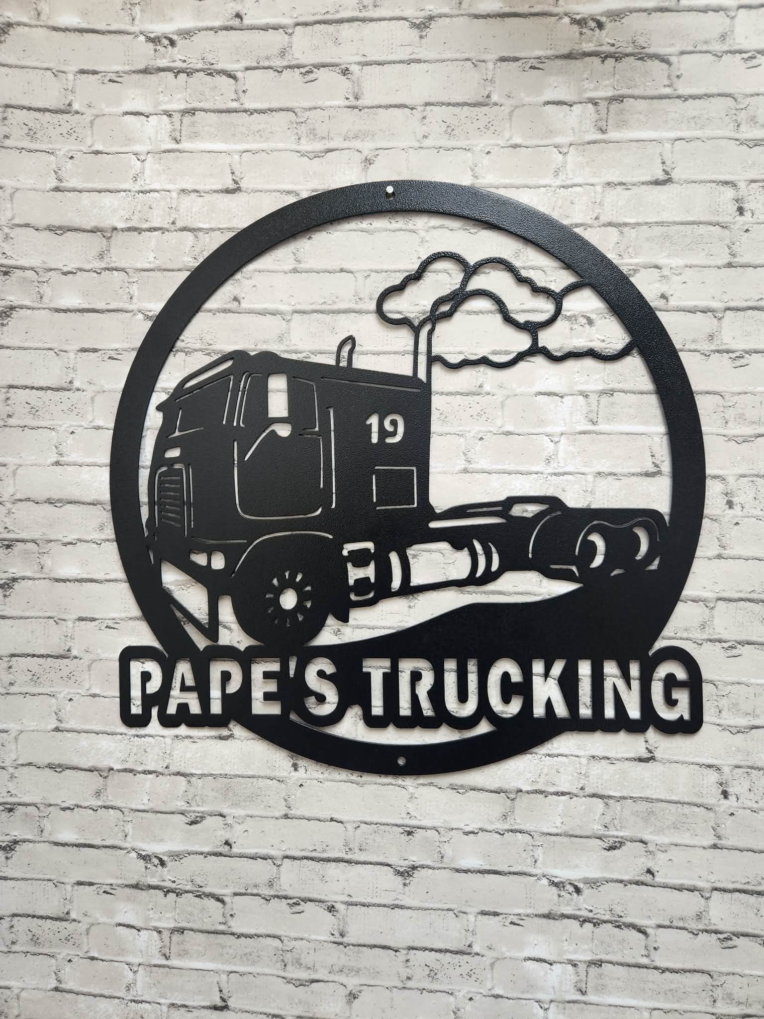 Custom Trucking Metal wall Sign- Home decor, Custom trucking metal wall art, metal art, metal sign