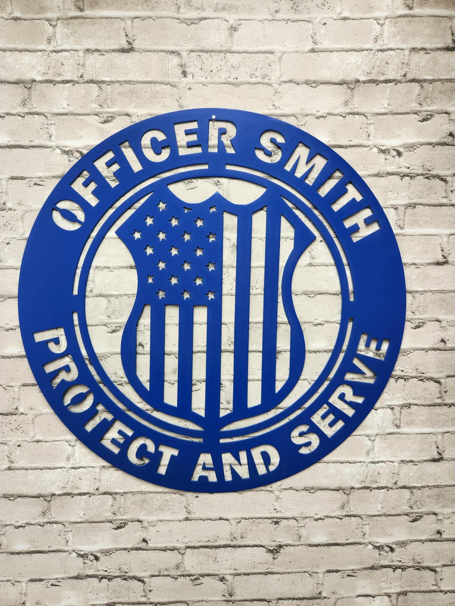 Police officer Metal wall Sign- Home decor, Cop metal wall art, metal art, metal sign, custom police officer sign