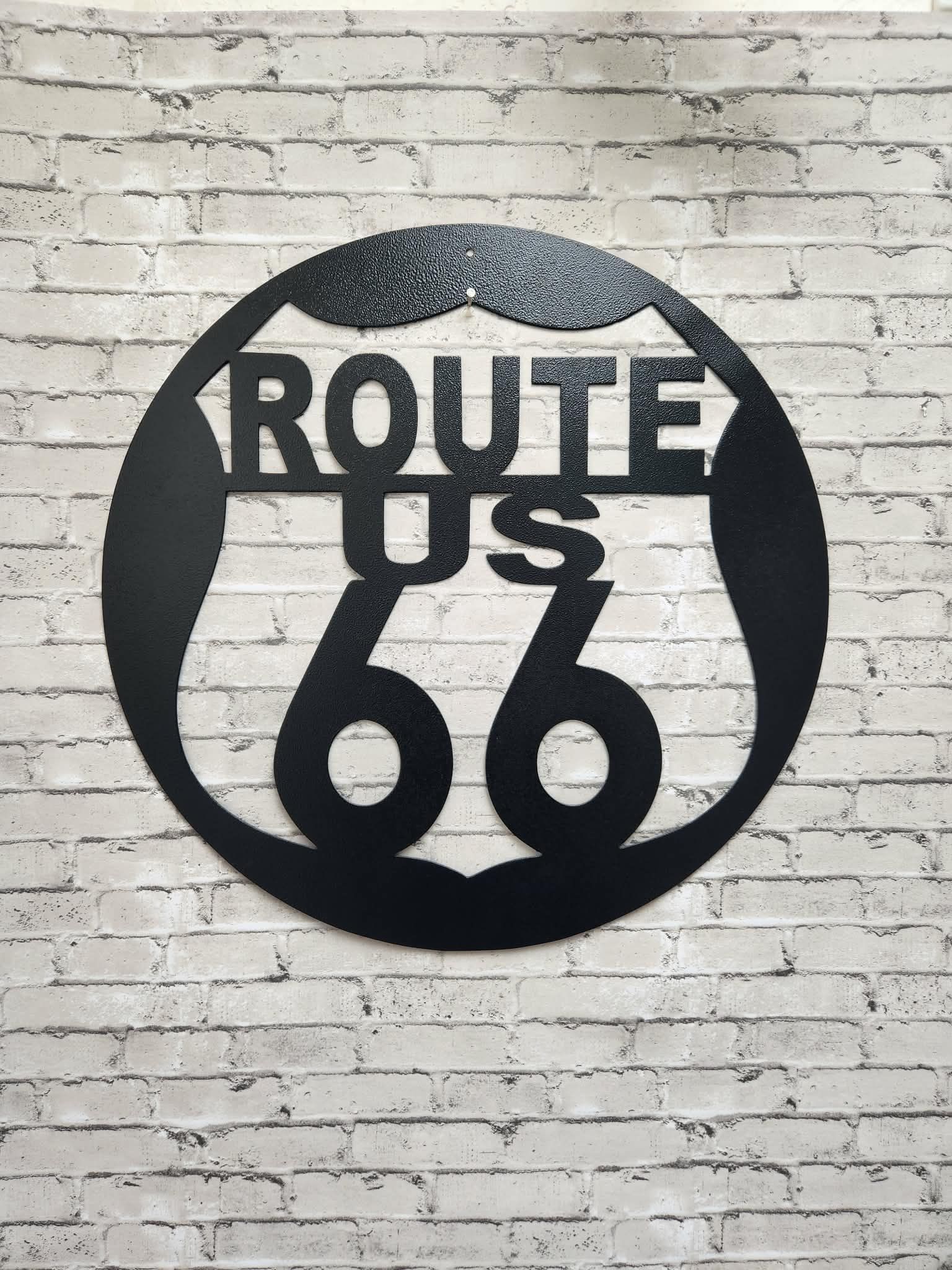 Route 66 Metal wall Sign- Home decor, Route 66 metal wall art, custom metal art, metal art, metal sign, Route  metal sign