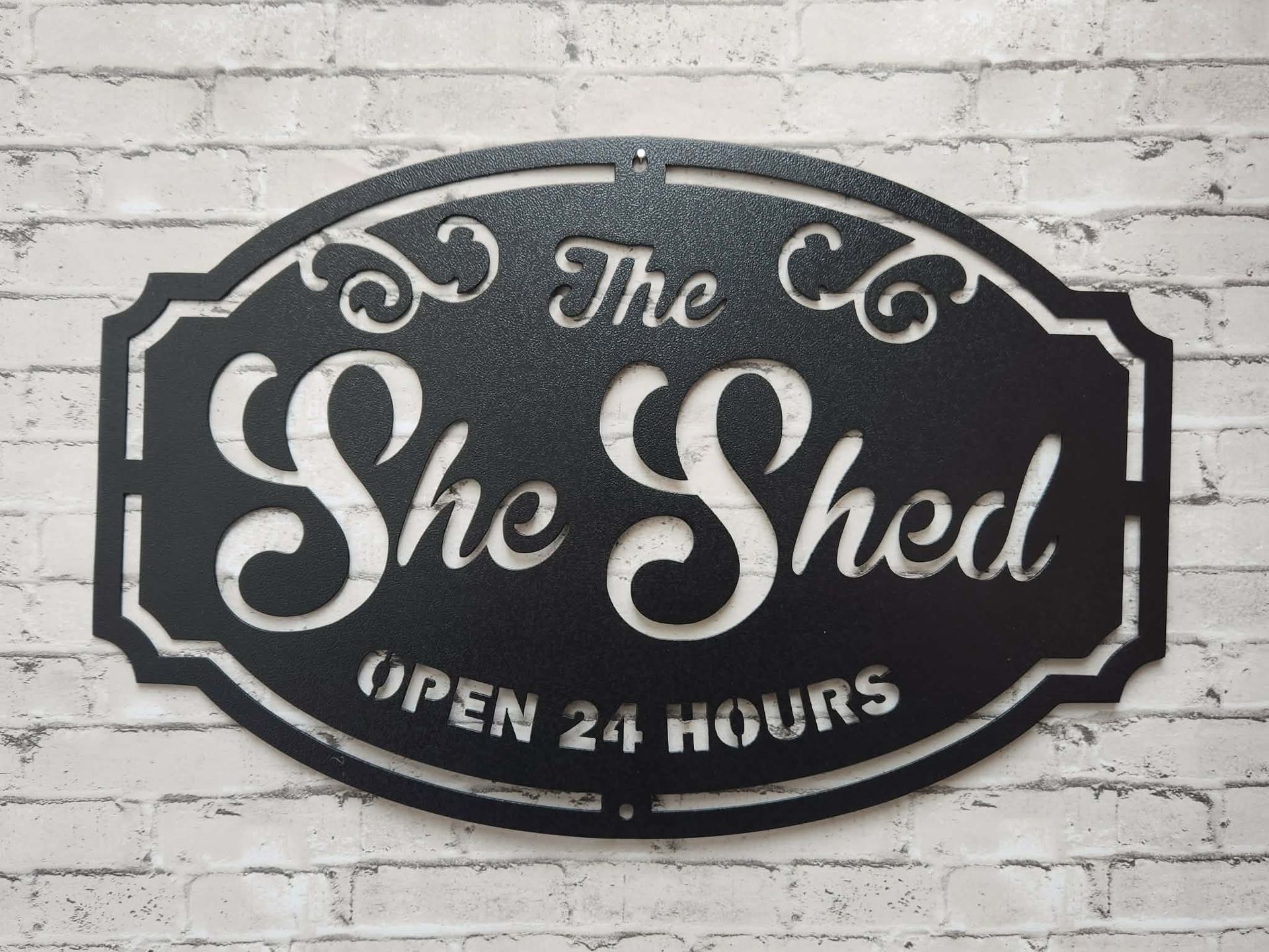 She Shed, Woman, Women, home decor, metal art