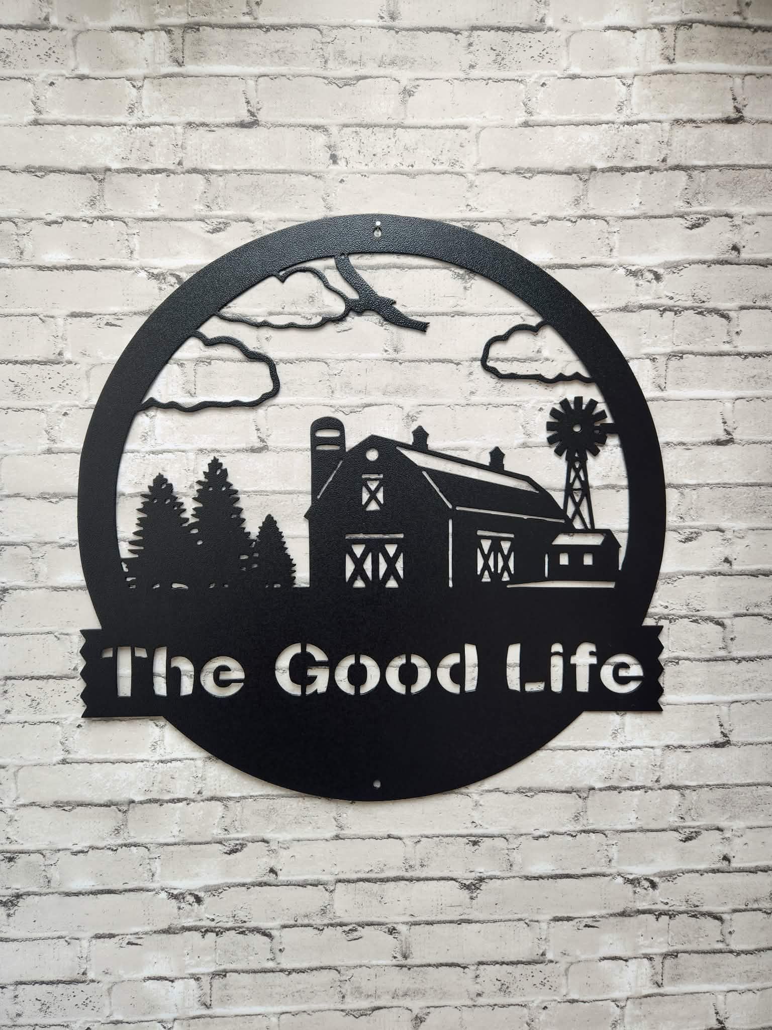 Farming - The Good Life - Metal wall sign, Home decor, metal art, metal signs