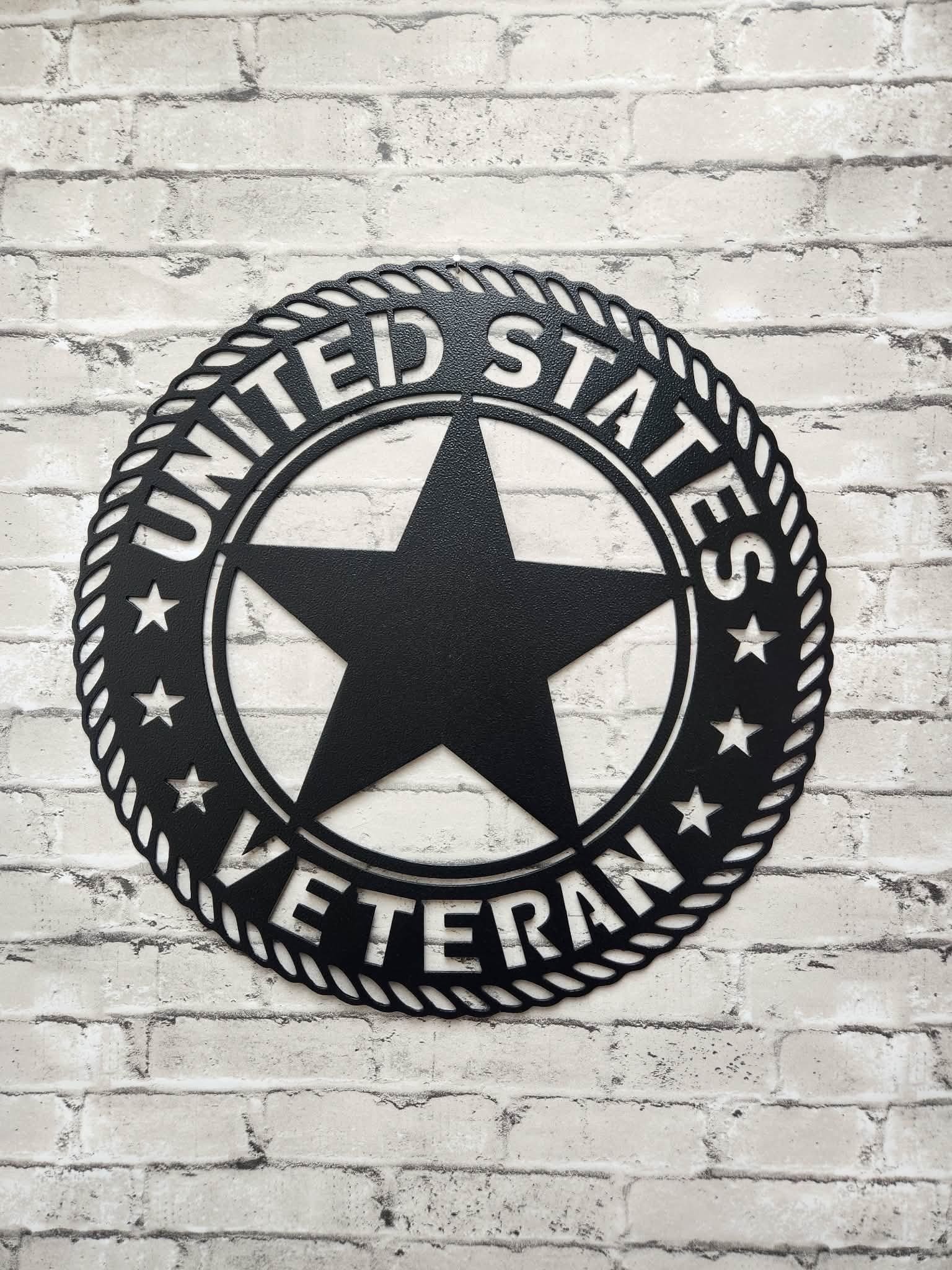 United States Veteran Metal wall Sign- Home decor, Veteran metal wall art, custom metal art, metal art, metal sign, United States Veteran metal sign