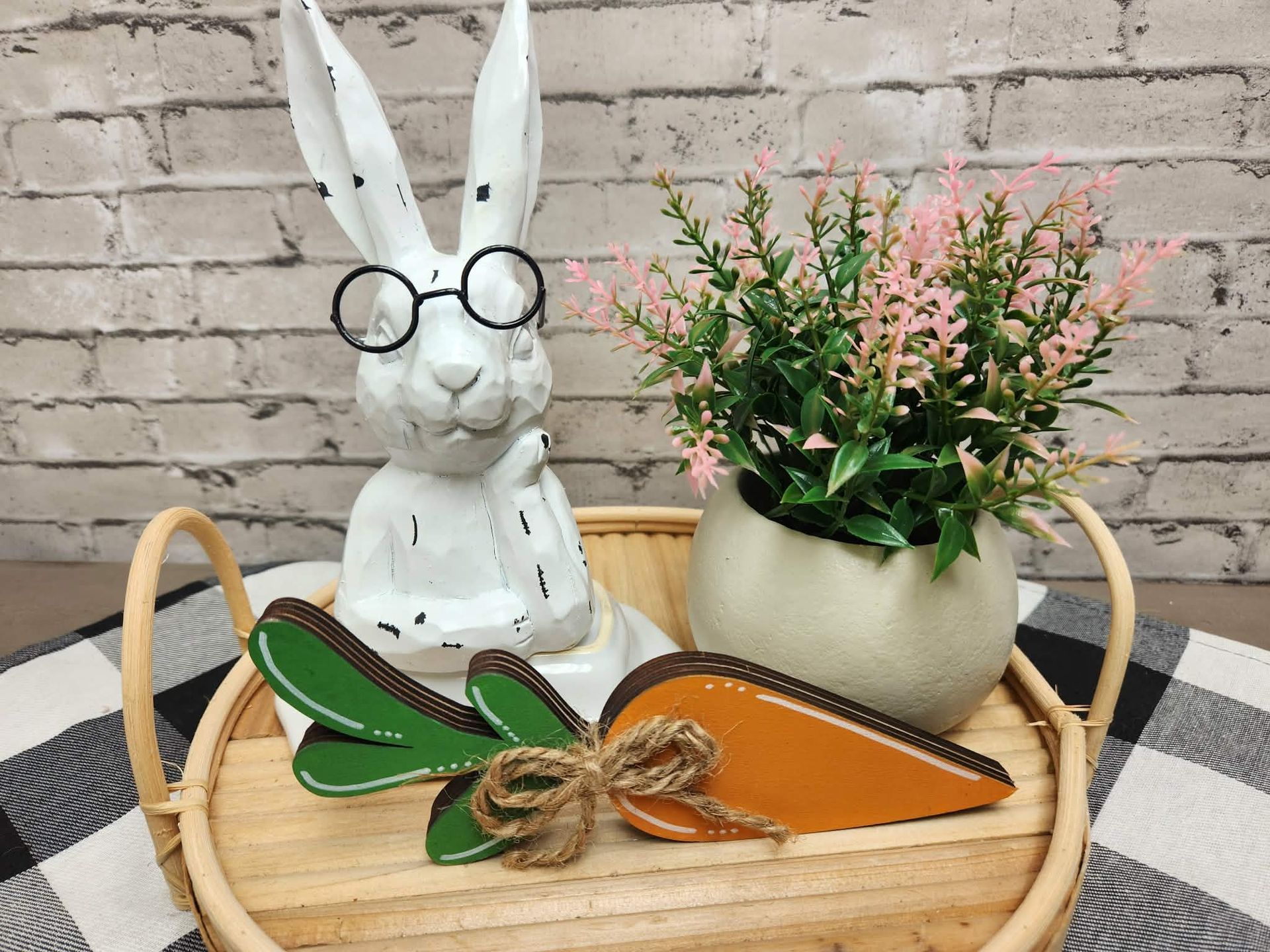 Chunky self sitting carrot, carrot tiered tray decor, carrot dough bowl decor,