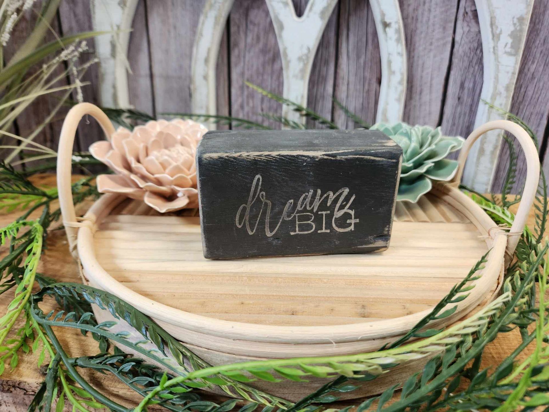 Small wood block with quote