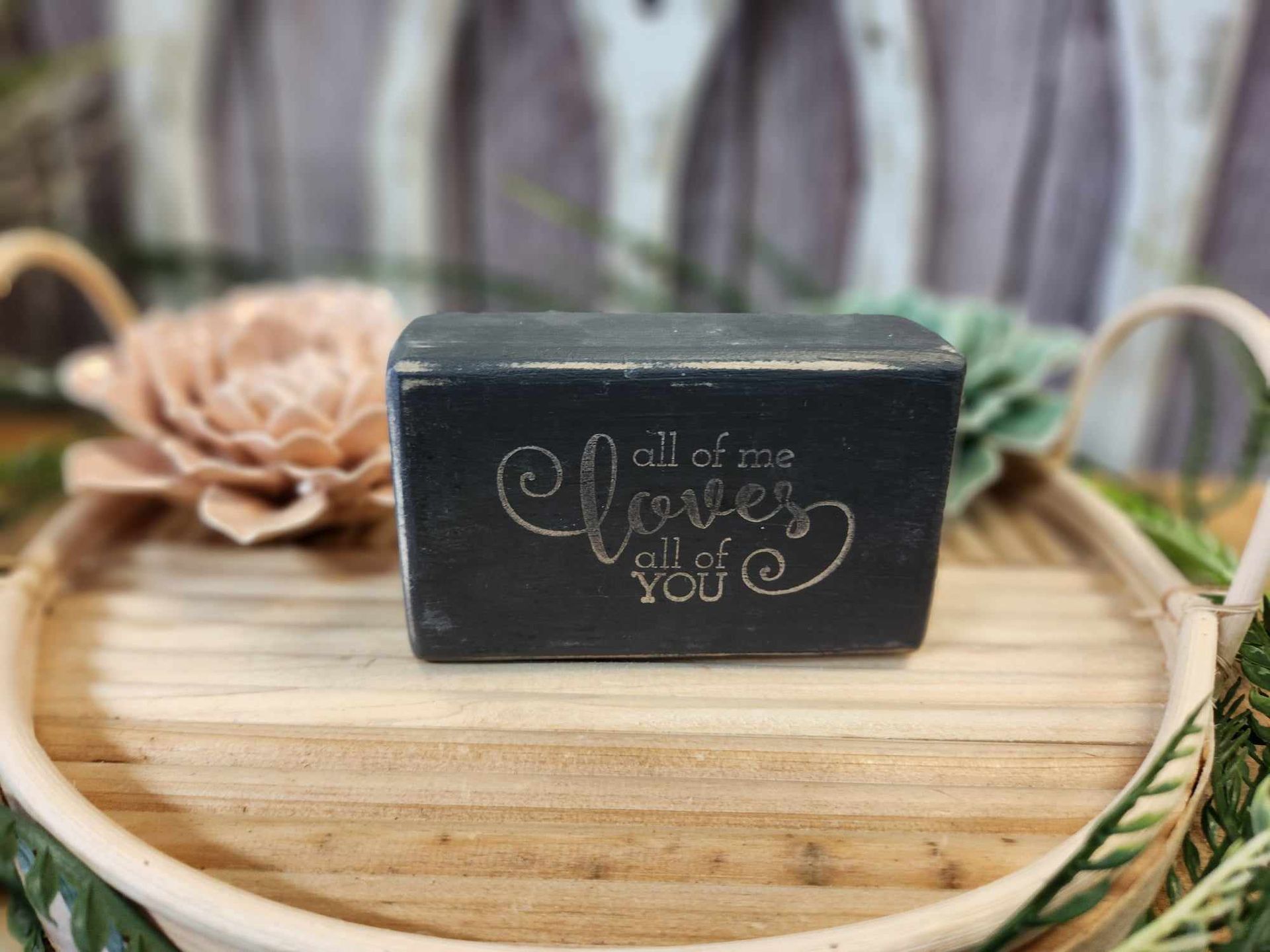 Small wood block with quote