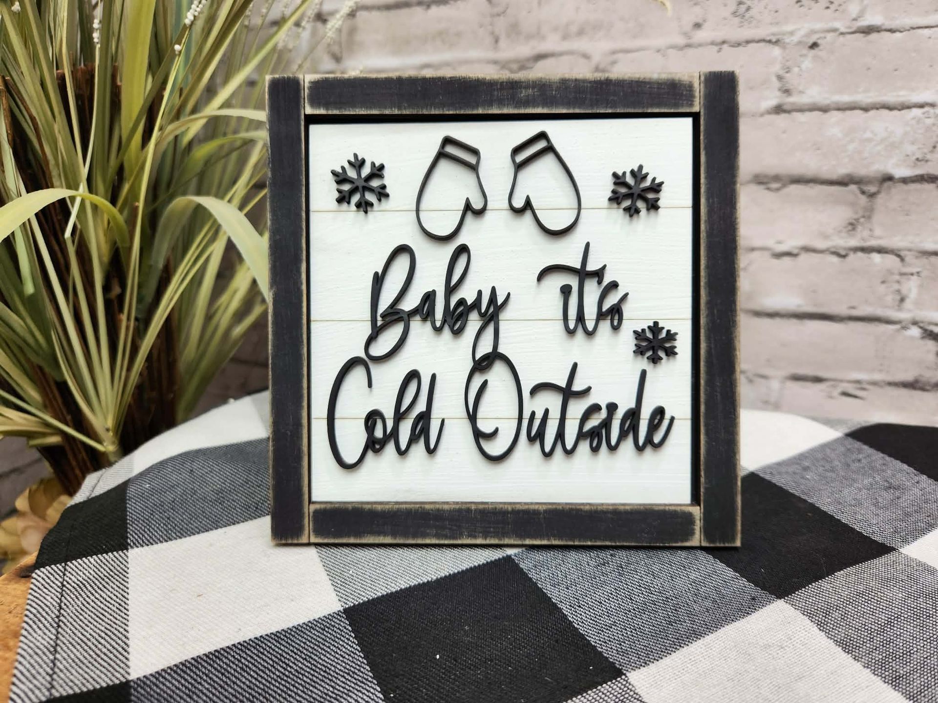 Baby its cold outside Change Out Square, Baby its cold outside decor, Baby its cold outside tiered tray decor, Baby its cold outside dough bowl décor