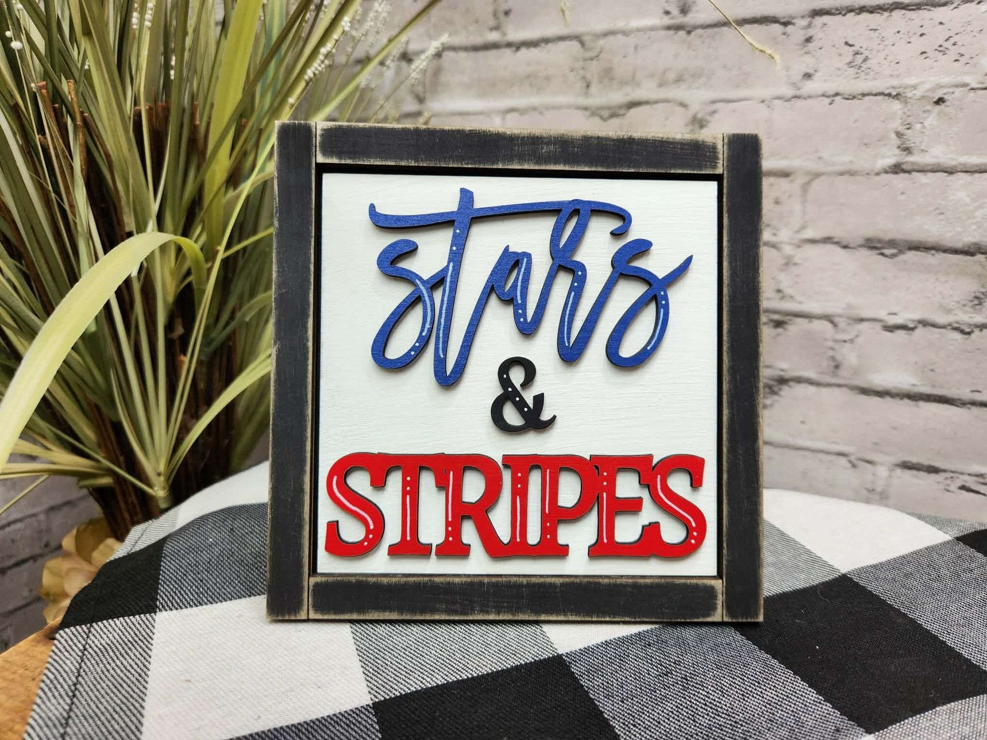 July 4th Change Out Square, 4th of July decor, Independence Day tiered tray decor, 4th of July dough bowl décor