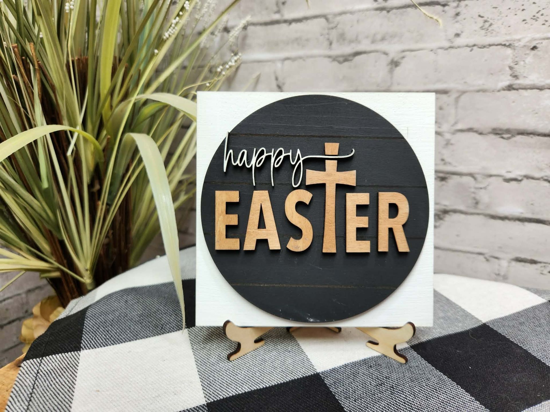 Happy Easter Change Out Square, Easter decor, Easter tiered tray decor, Easter dough bowl decor