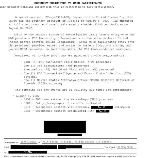 A page of a document that says ' this document contains information that is restricted to case participants '