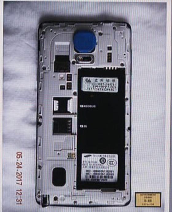 A picture of the inside of a cell phone dated 05/24/2017