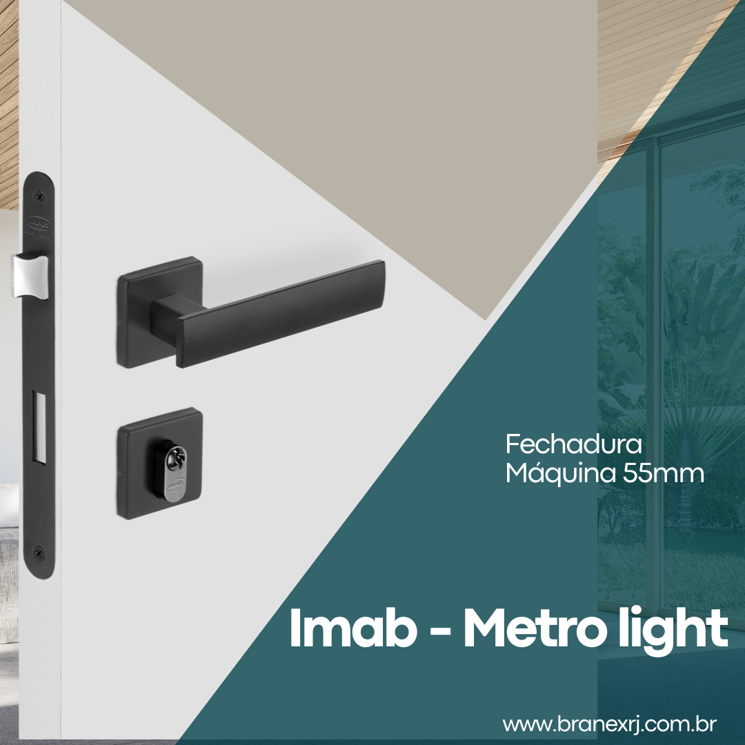 Uma foto de uma maçaneta de porta que diz 'imad - metro light'