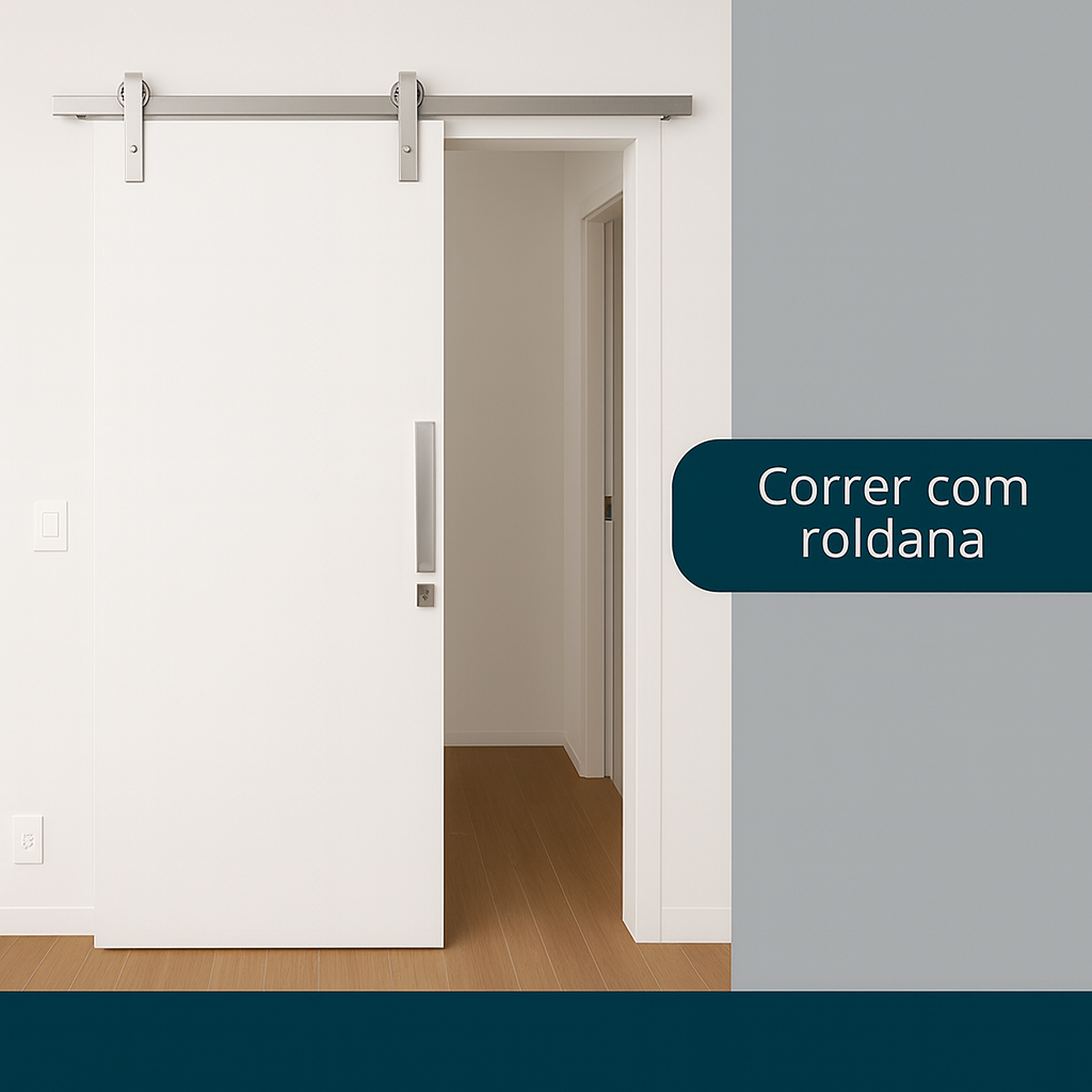 Uma foto de uma porta de correr de celeiro em uma sala de estar