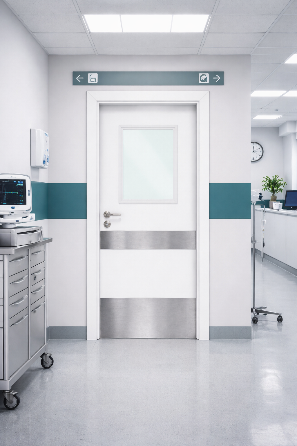 Uma porta branca com a palavra branco nela