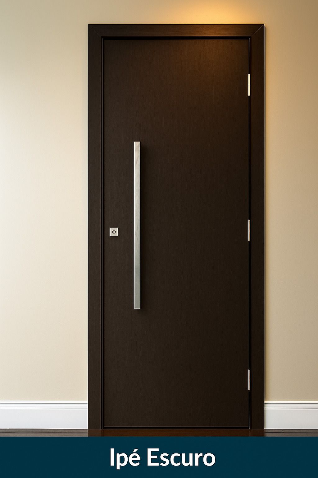 Uma foto de uma porta que diz ipê escuro
