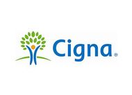 Cigna logo with a stylized tree and person in blue and green.