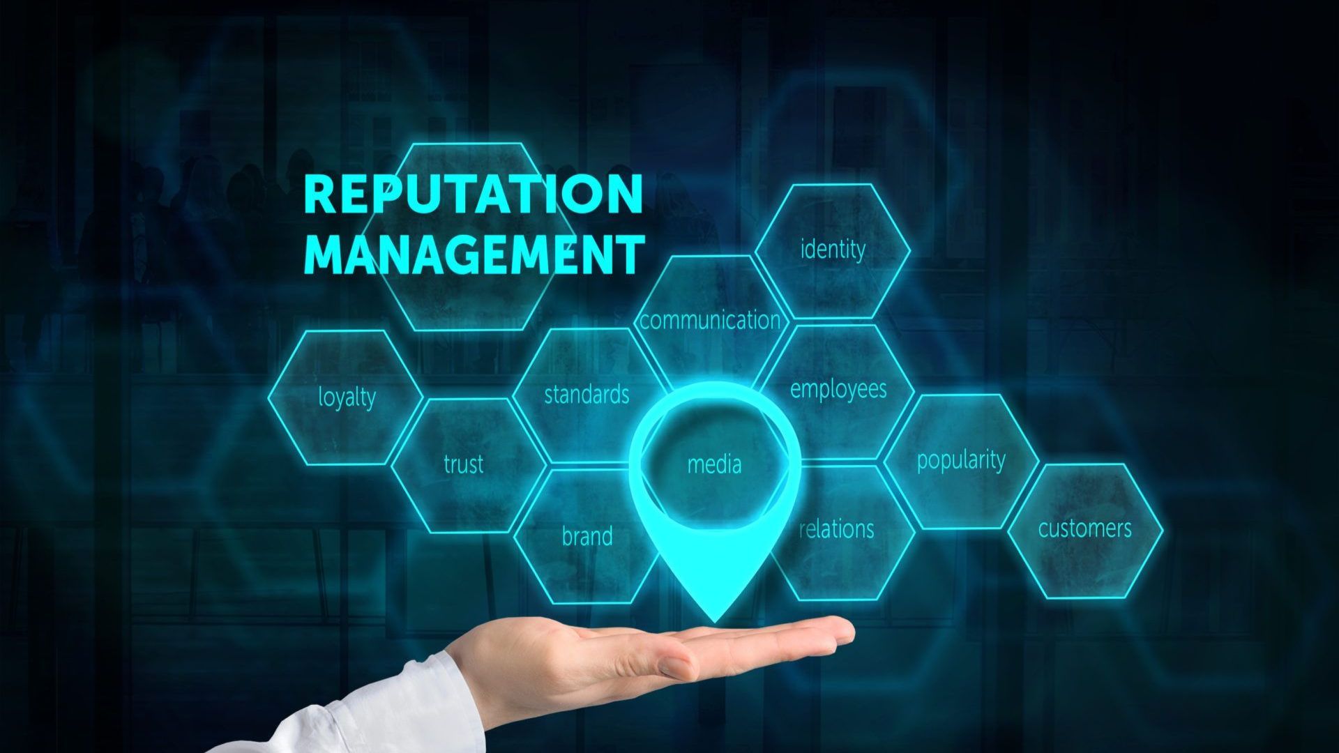 Visual breakdown of online reputation components featured in OTLM’s guide for contractors.
