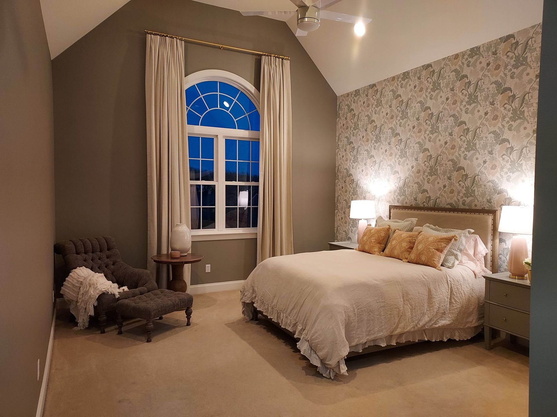 Finished Custom designed and painted bedroom in New London area of Virginia