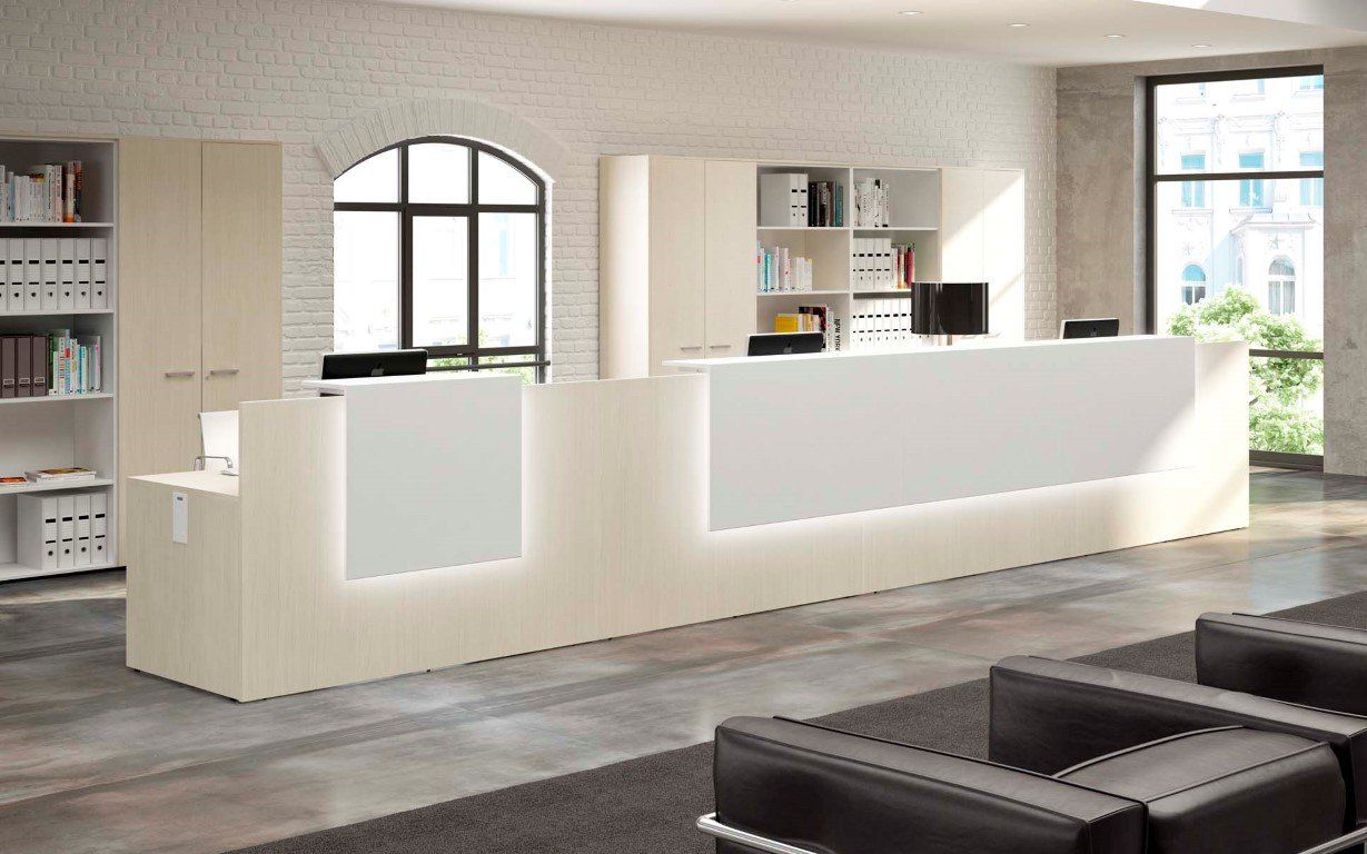 Bancone per reception uffici dal design moderno