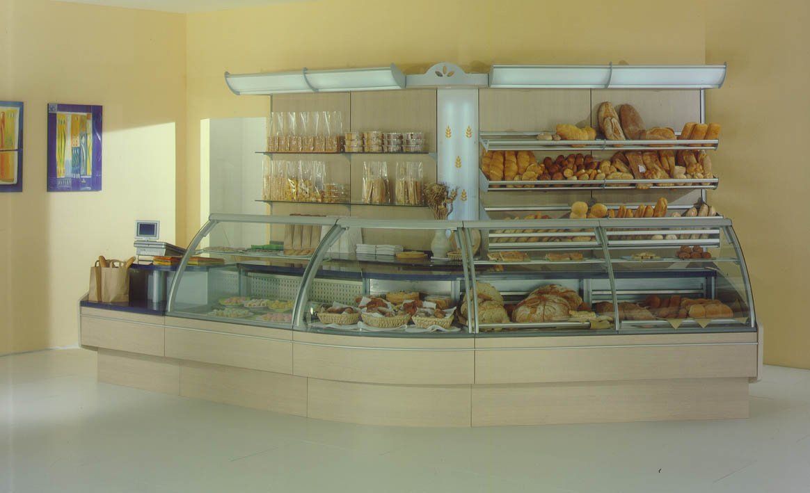 Bancone frigo per vendita di alimenti