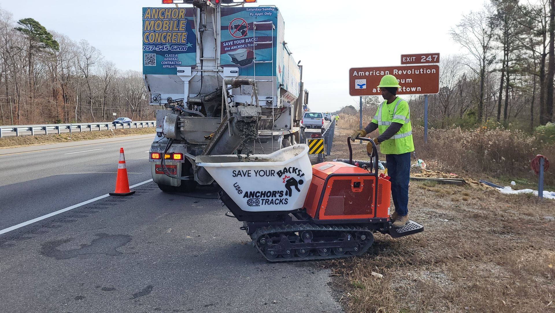 Orange Container — Chesapeake, VA — Anchor Mobile Concrete VA, Inc.