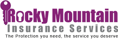 Logo for Rocky Mountain Insurance Services: purple key icon and text on a white background. "Insurance Services" in gray.