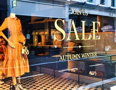 Website design example for local retail