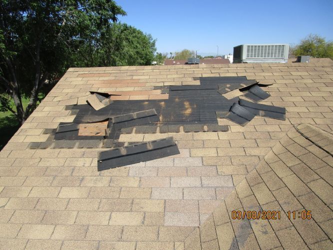 A roof with a lot of shingles on it