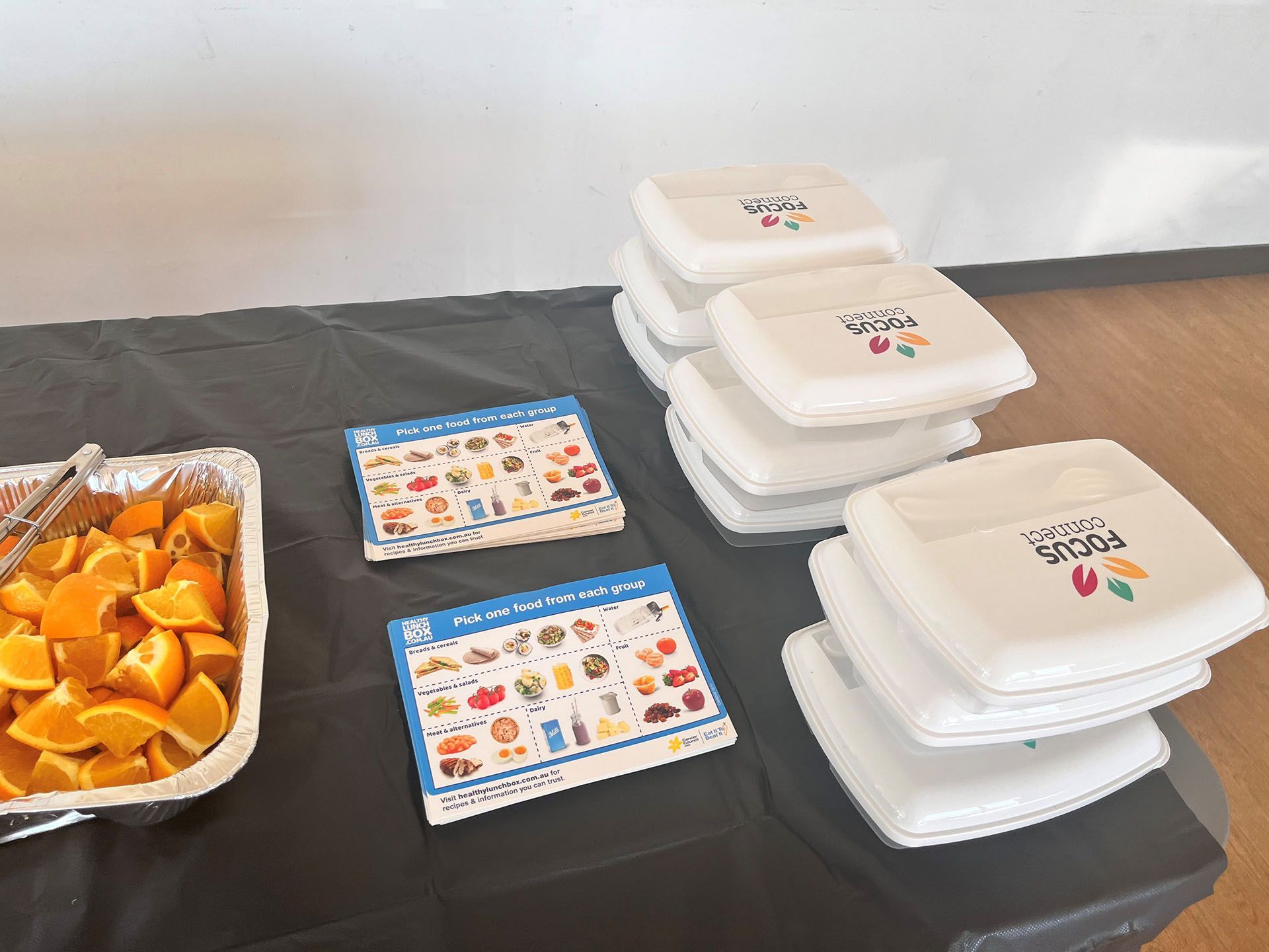 food prepared by FOCUS Connect for the families week event