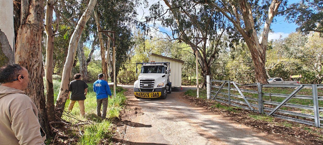Truck delivering new Perpetual Homes ADU.