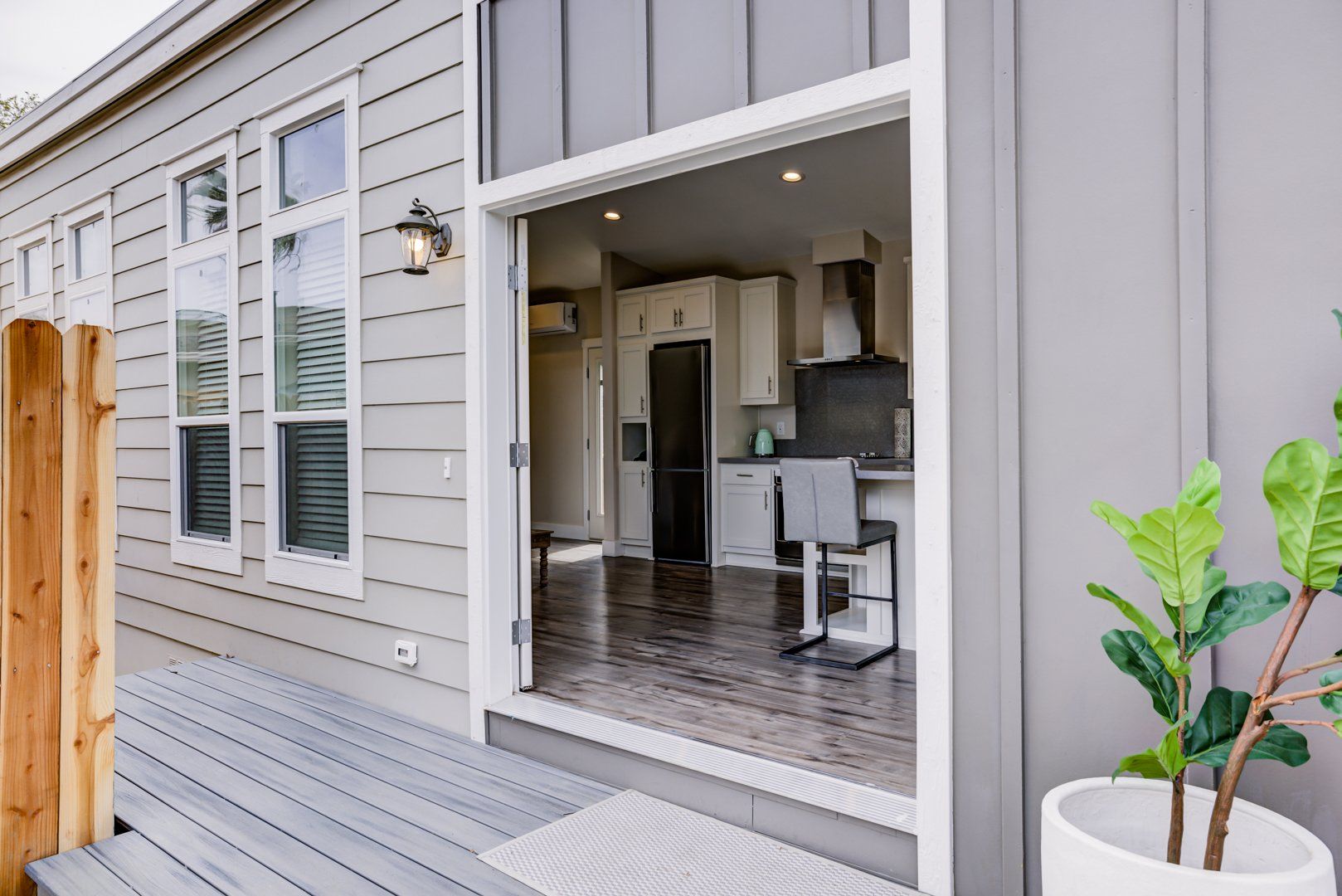 Open French Front Doors on The Caramel ADU