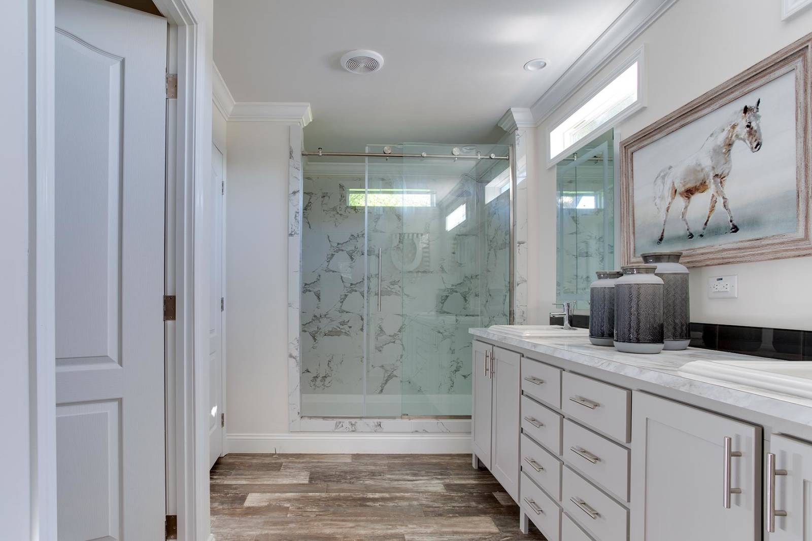Primary Bathroom with Glass Shower Door