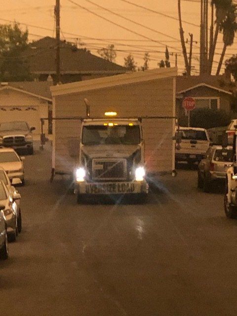 Truck pulling Accessory Dwelling Unit