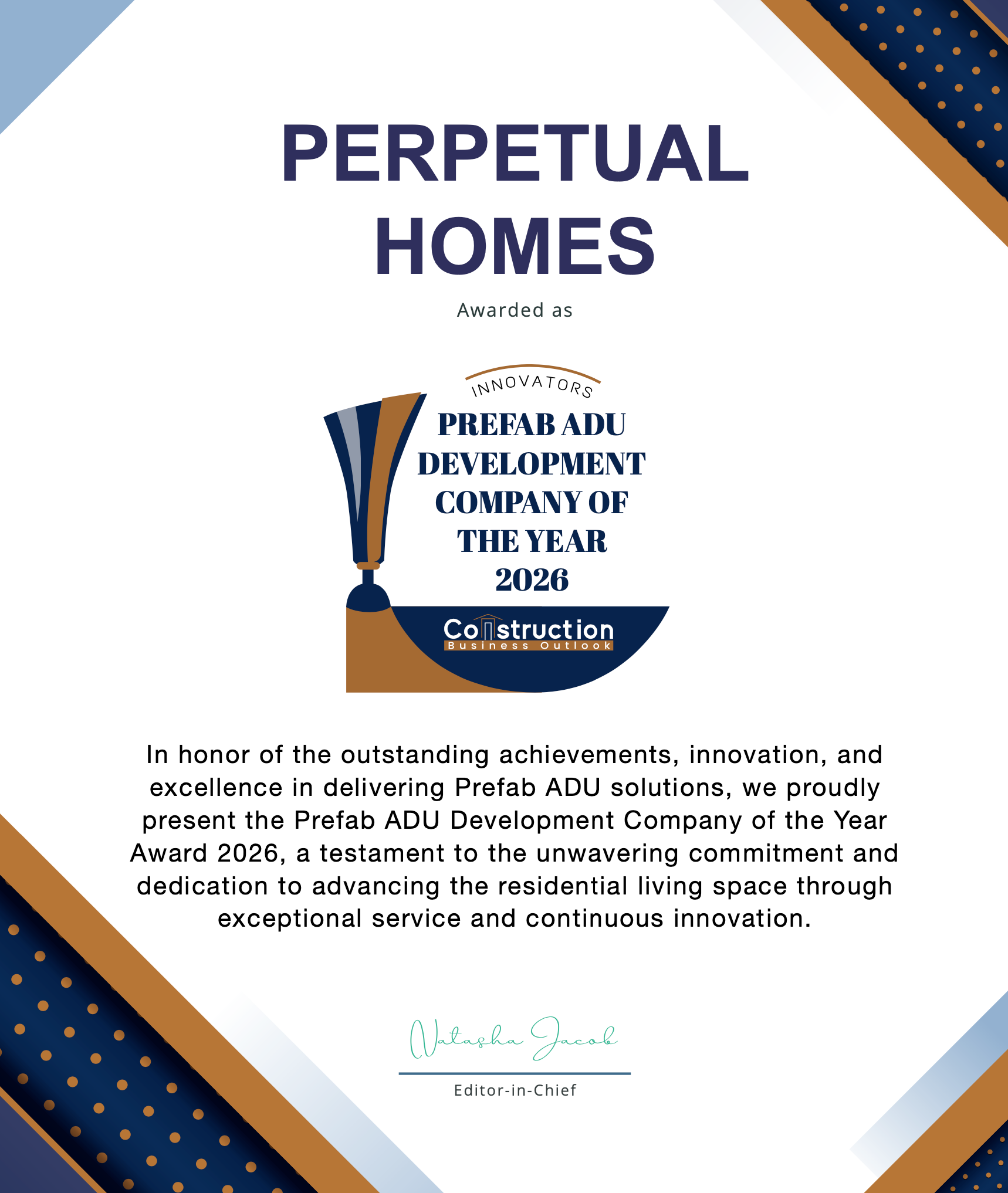 Advertisement for Perpetual Homes and the future of home ownership and a solution to the housing crisis.