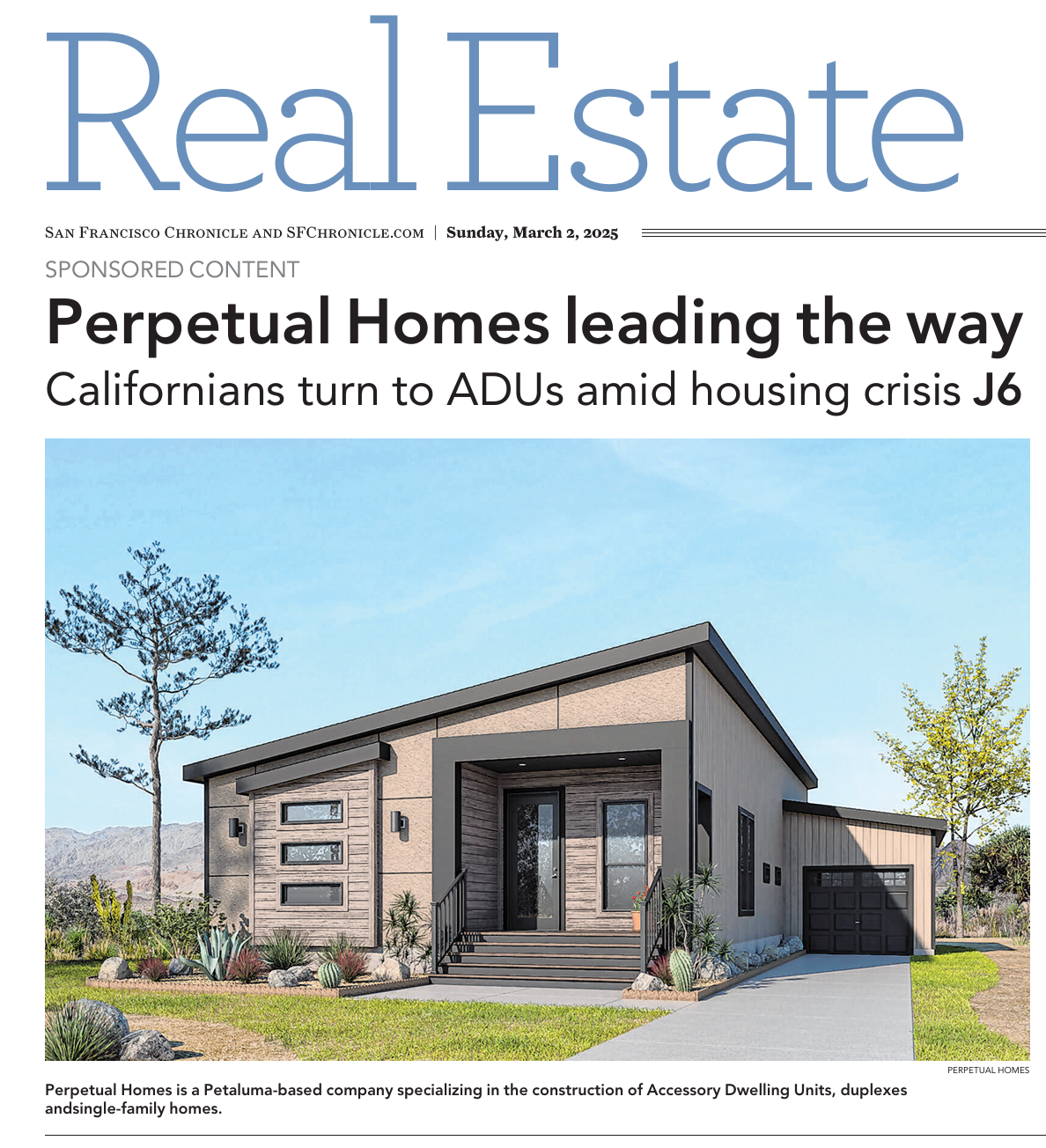 San Francisco Chronicle and SFChronicle.com Perpetual Homes leading the way