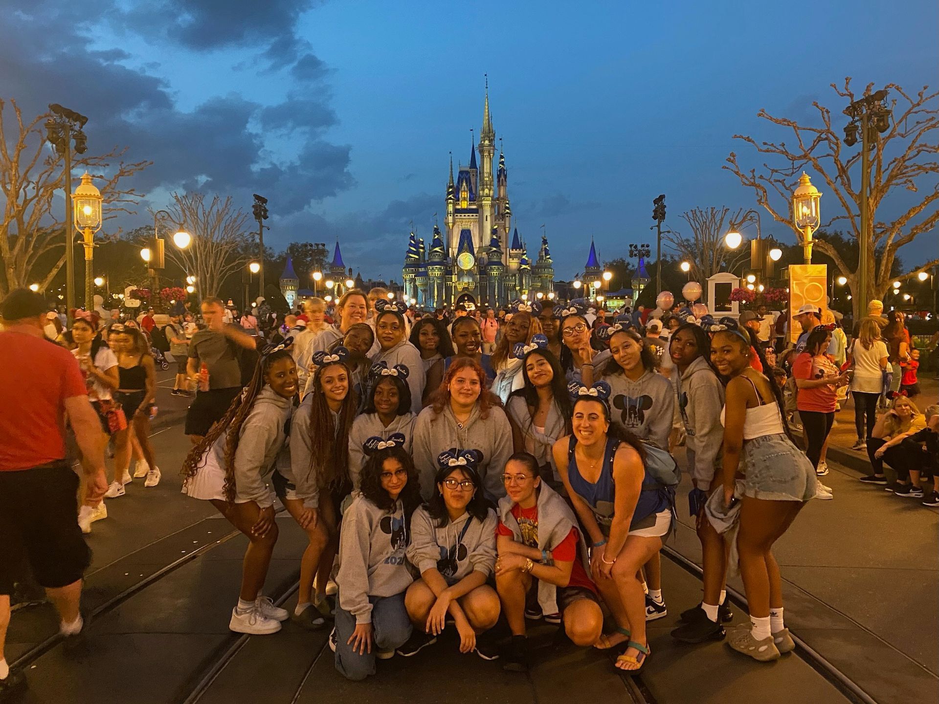 Cheerleaders at Disneyland