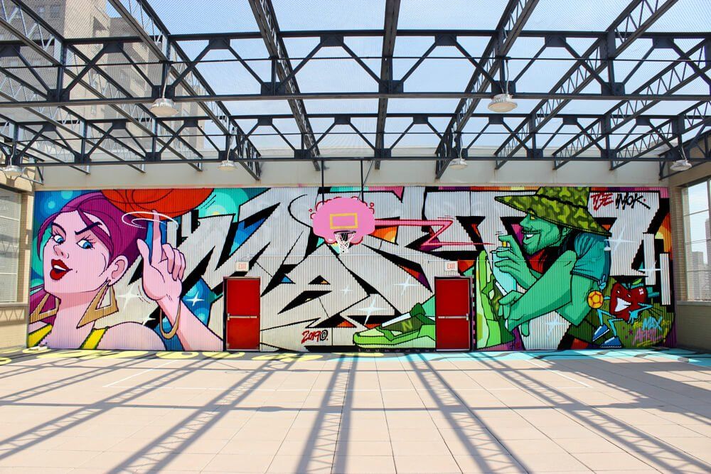 Street Art piece by Rooftop Legends artist