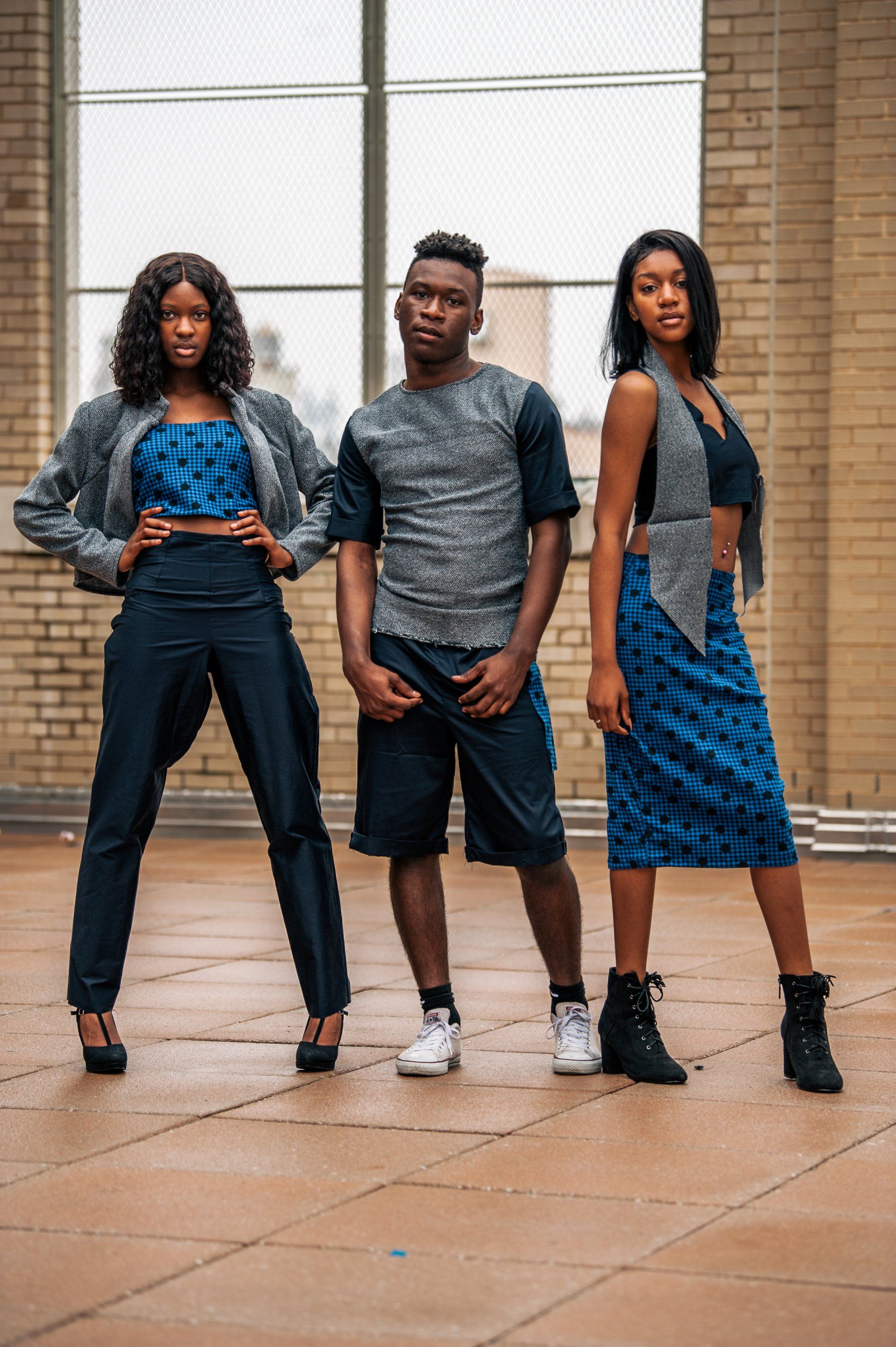 Models in hand-made garment at the 2019 Sustainable Fashion Show at New Design High School