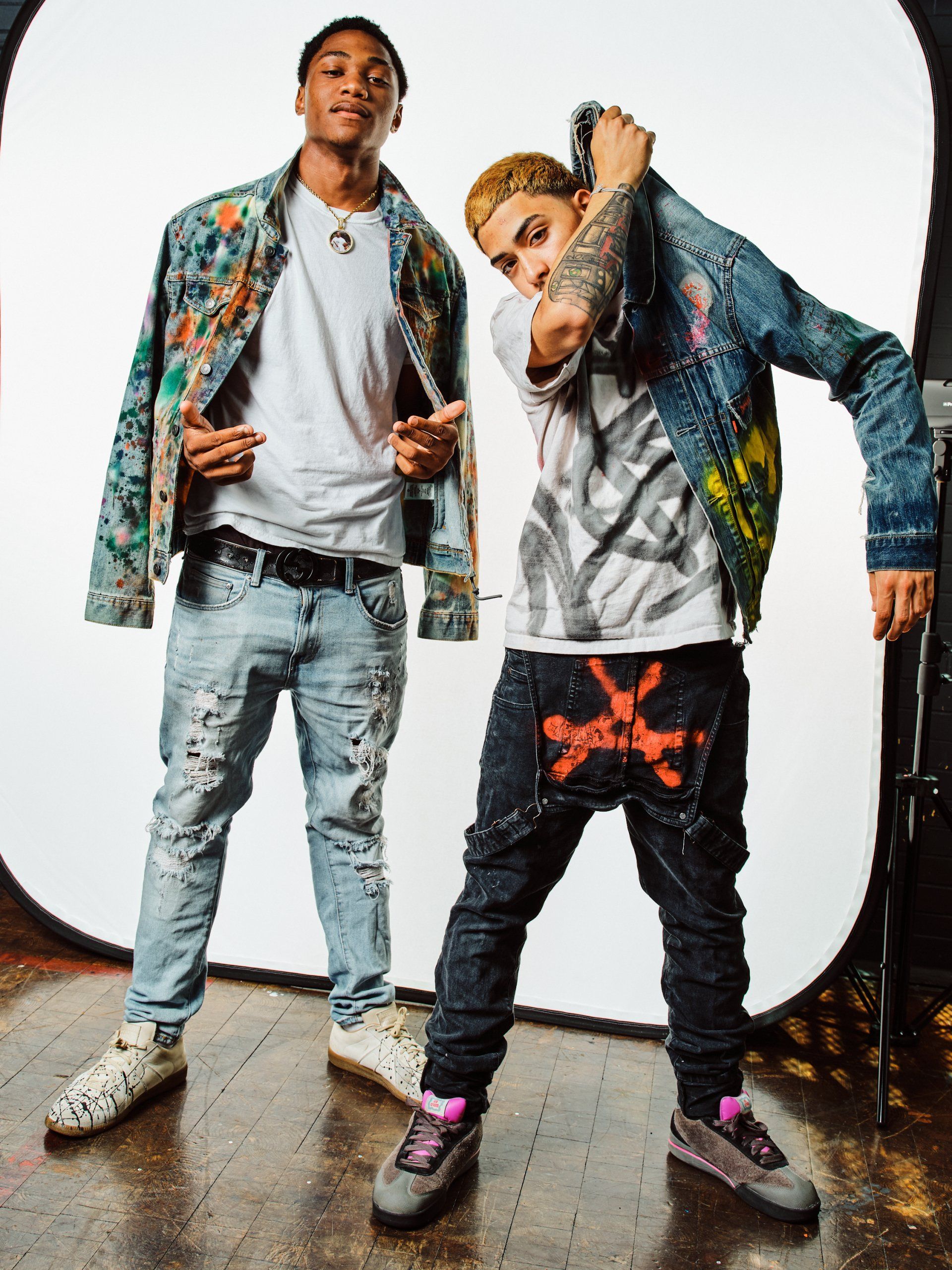 Models in hand-made garment at the 2022 Sustainable Fashion Show at New Design High School. Photo by Christian Rodriguez